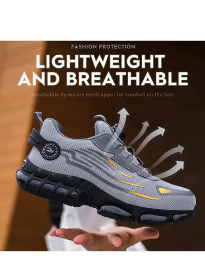 Steel Toe Shoes for Men Lightweight Safety Shoes Comfortable Puncture Proof Slip On Indestructible Work Shoes image 9