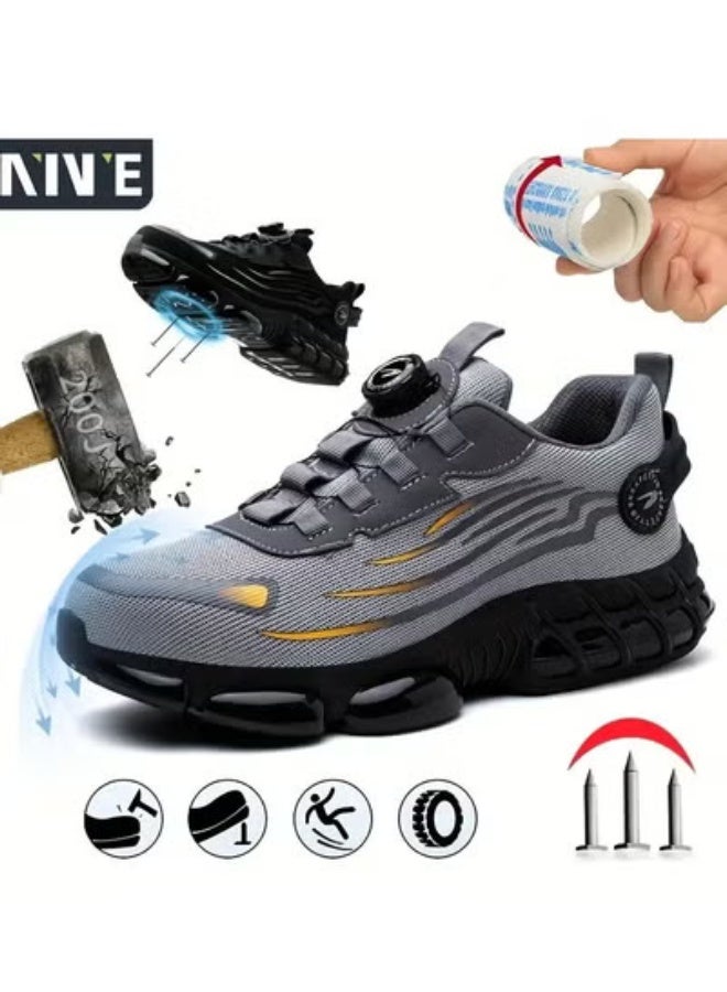 VICTGOAL Steel Toe Shoes for Men Lightweight Safety Shoes Comfortable Puncture Proof Slip On Indestructible Work Shoes - Image 4