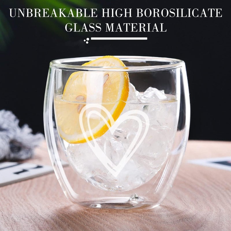 Gute 27 OZ Espresso Cups Set of 4Double Walled Glass Espresso CupsItalian Style Clear Doppio Cups for Espresso LoversEspresso Accessories Small Double Wall Expresso Coffee Cup - Image 4