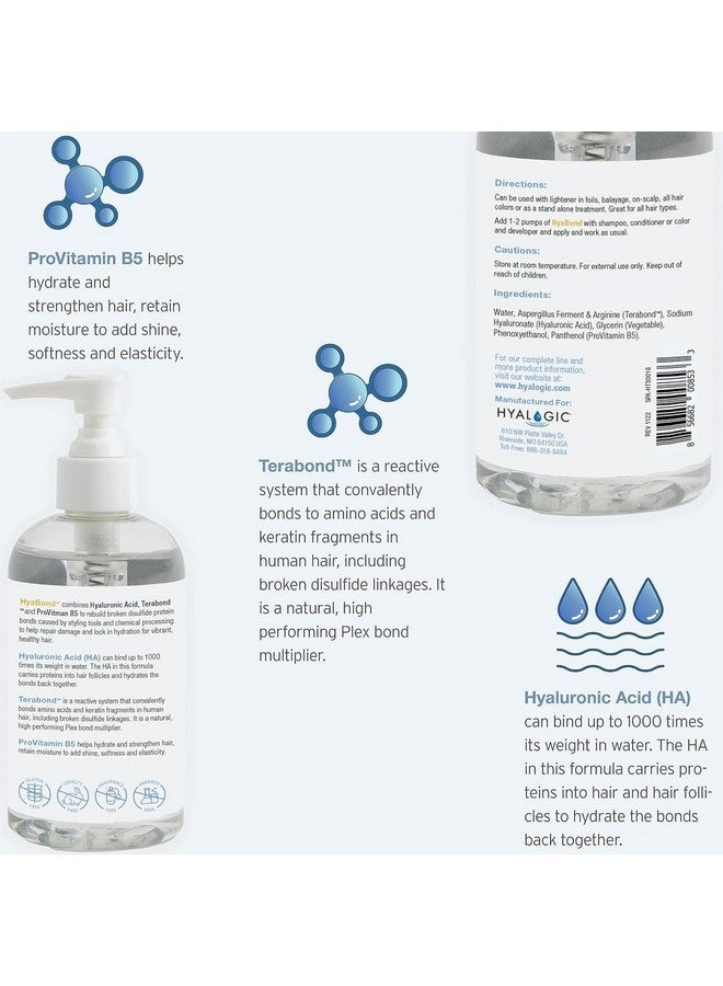 هالوجيك علاج ربط الشعر هيالوجيك هيابوند مع حمض الهيالورونيك (HA) وتيرابوند وبرو فيتامين B5 1 أونصة - جودة المنتجع الصحي لإصلاح أطراف الشعر المتقصفة واللون والتبييض والحرارة والشعر التالف الكيميائي - Image 5