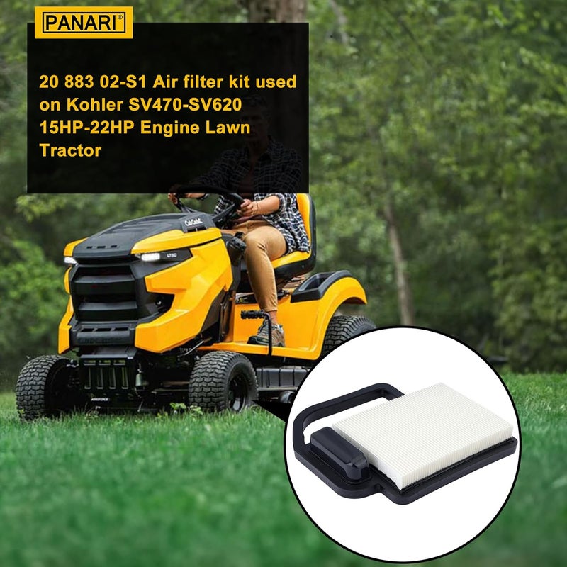 Panari 20 083 02-S Air Filter for Kohler Courage 20 19 SV470 SV480 SV530 SV540 SV590 Replace 20 083 06-S KH-20-883-02-S1 KH-20-883-06-S1 Cub Cadet LTX1045 LTX1040 - Image 2