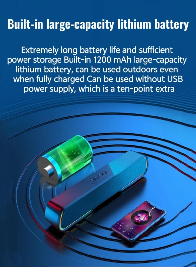 DRAKLAW Computer Speakers Bluetooth Speakers USB Powered RGB Lighting Bluetooth 5.0 And 3.5mm Aux Computer Gaming Speakers for Desktop/Laptop/PC/Mobile Phone - Image 3