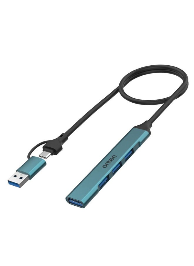 onten 4 in 2 USB-C & USB 3.0 4-Port HUB (OTN-UCA9701)  - Image 1