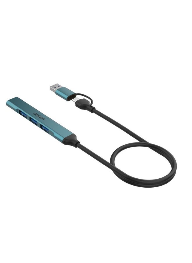 onten 4 in 2 USB-C & USB 3.0 4-Port HUB (OTN-UCA9701)  - Image 2