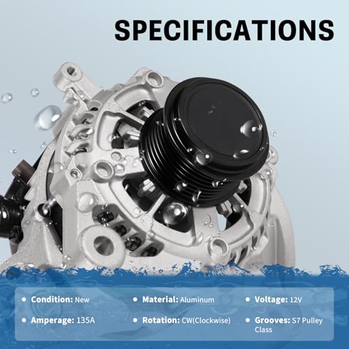 Lazenta 104211-3910 High Output Alternator 135A 12V Compatible with Honda Civic 2016 2017 2018 2019 2020 2021 2022 L4 2.0L,Replacement 31100-5BA-A01RM - Image 4