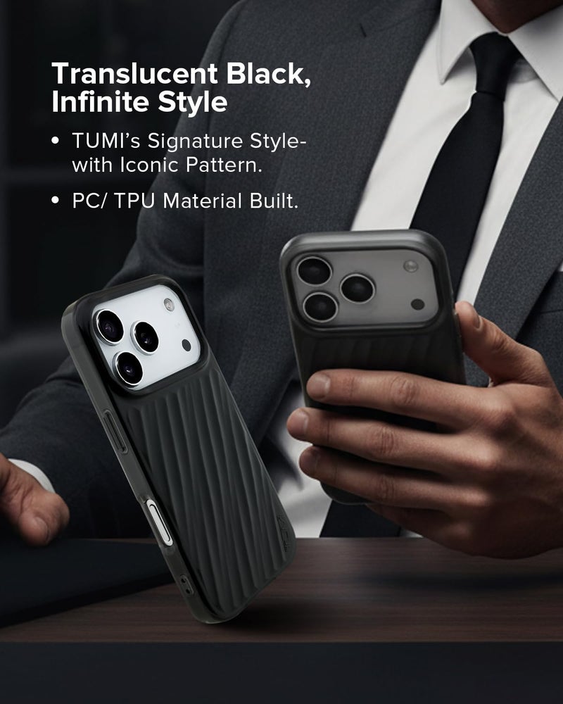 CG MOBILE CG موبايل تومي [مرخص رسميًا]، جراب/غطاء واقي مصمم لهاتف iPhone 17 Pro Max | متوافق مع Mag-Safe | جراب شفاف من Pc/TPU بزاوية 19 درجة - أسود مطفي - Image 3