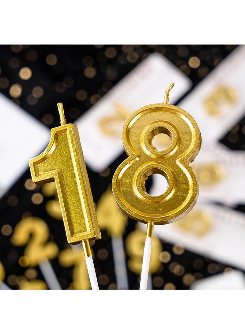 يوجي رقم شموع عيد ميلاد(0-9),الكعكة المعدنية شموع الكعكة,عيد ميلاد سعيد كعكة Topper الهدايا ديكور للنساء الرجال الذهب - Image 4