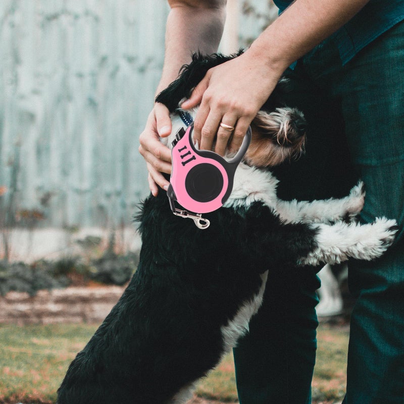 Retractable Dog Leash 3M Pink Tape Automatic Walking Leash For Outdoor Home Use - Image 5