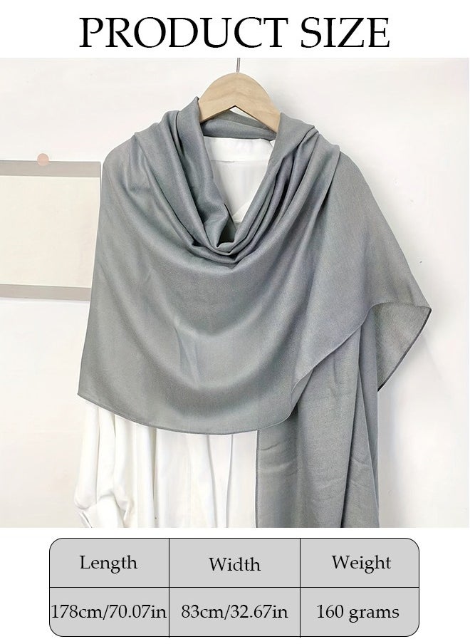 DUNISO - Hijab for Women Muslim Cotton Hijab Fashion Hijab Scarf, Elegant Modest Muslim Islamic Ramadan Soft Lightweight Jersey Hijab Long Scarf - Image 1