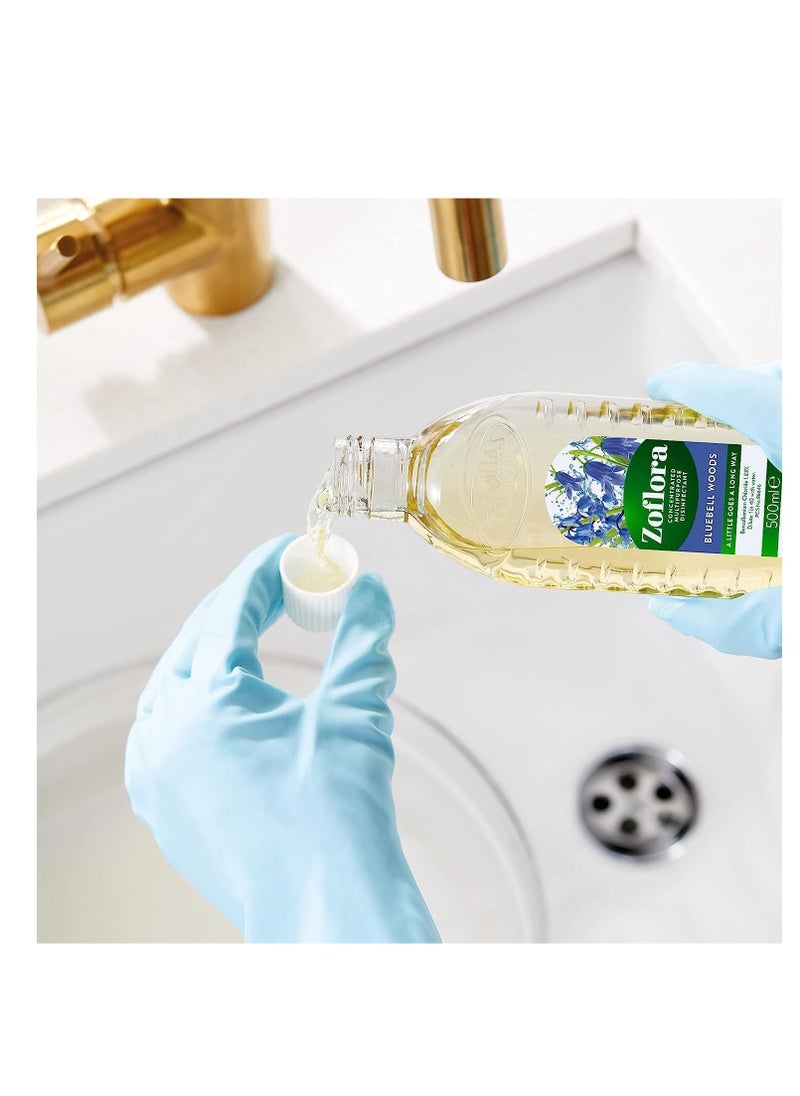 Zoflora - Zoflora-Multi-purpose Concentrated Disinfectant All Surface Cleaner-Floor Cleaner-Effective against bacteria & Viruses-Long Lasting Bluebell Woods Fragrance-Eliminates Odour-All Day Fresh-500ml - Image 1