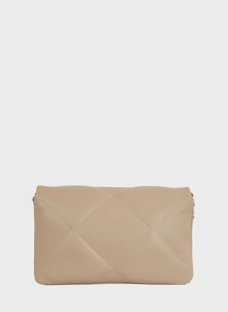CALVIN KLEIN Reversible Lock Quilt Shoulder Bag