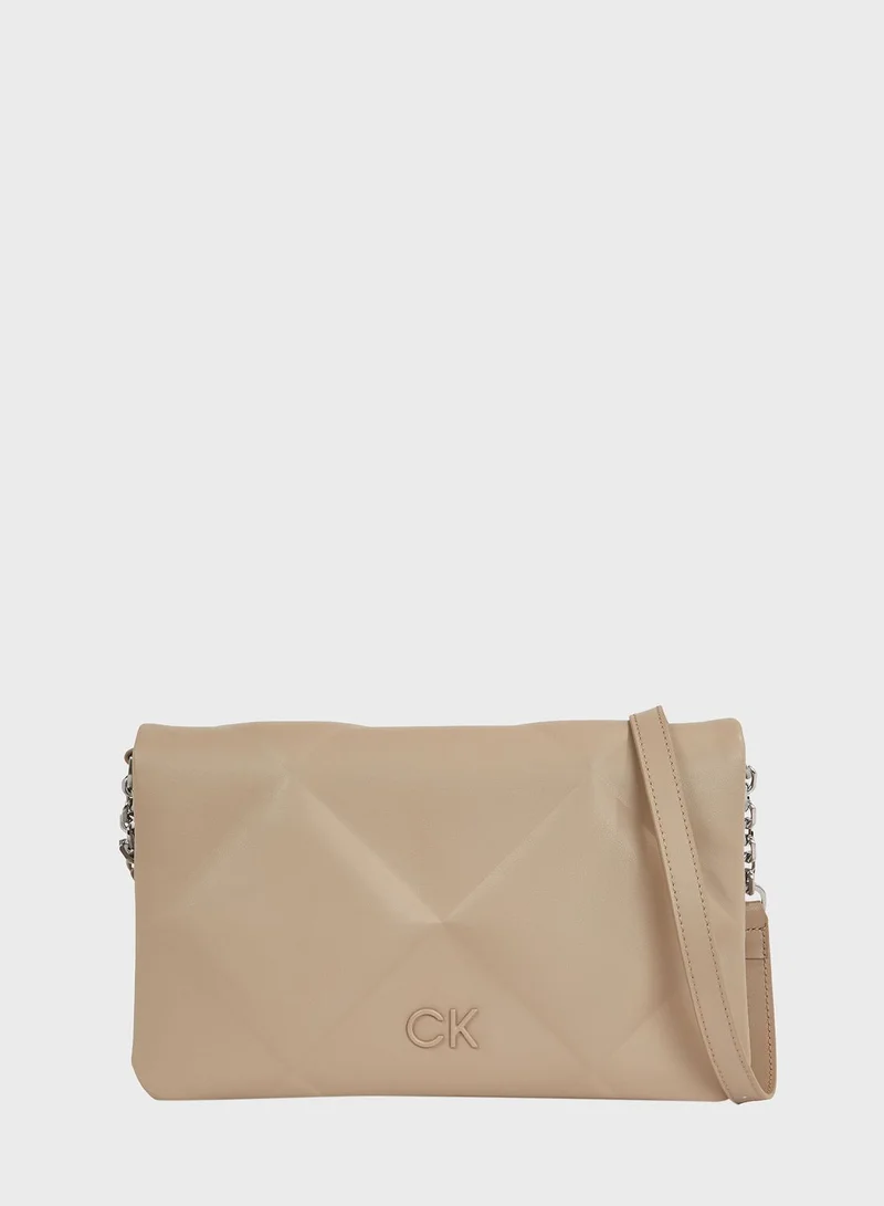 CALVIN KLEIN Reversible Lock Quilt Shoulder Bag