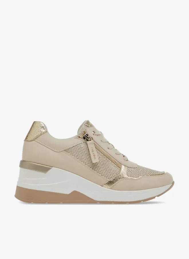 Paprika Women's Panelled Ankle Sneakers with Lace-Up Closure Ramadan Collection