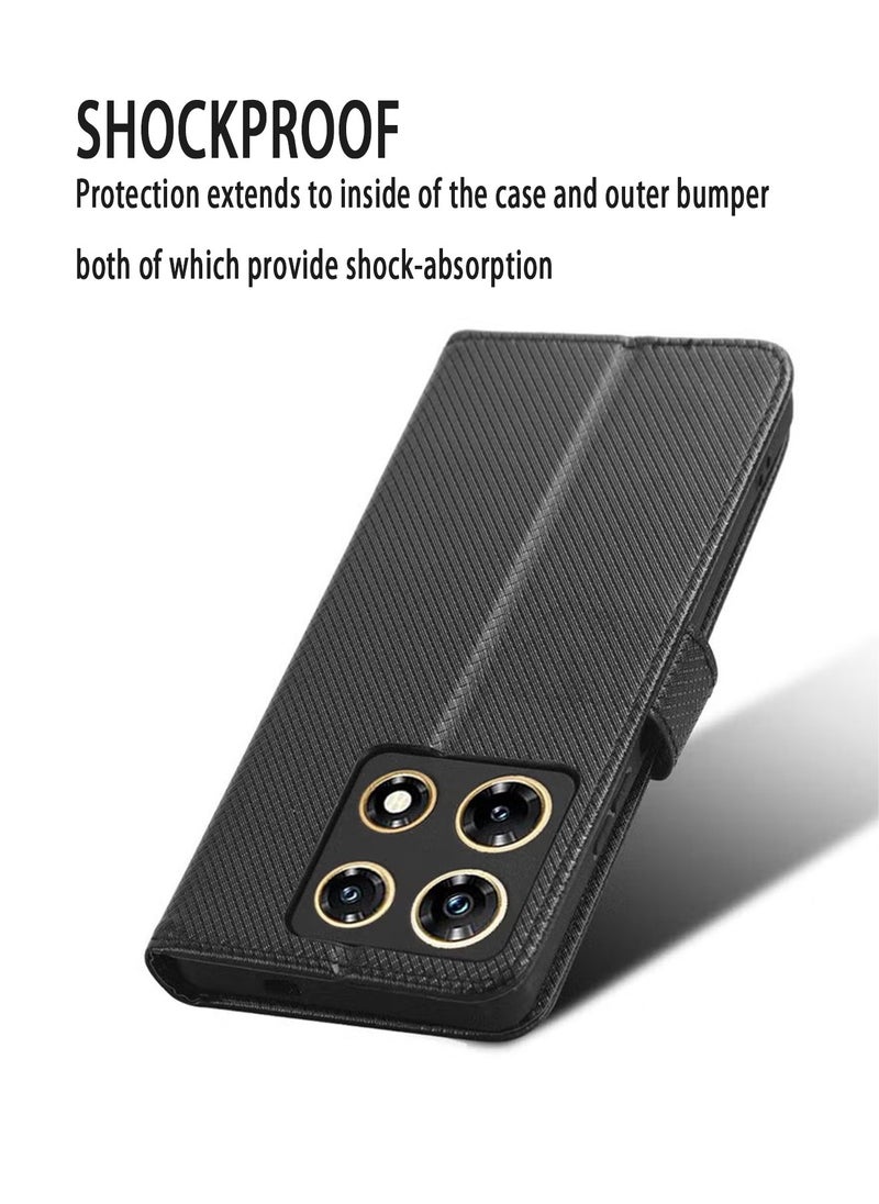 X-level Infinix Note 30 Pro 4G/X678B Phone Case Cover with Full Body Camera Len Protector PU Leather Wallet Card Holder Shockproof Protective Back Cover with Release Hand Phone Holder Daily Video Kickstand  - Image 3