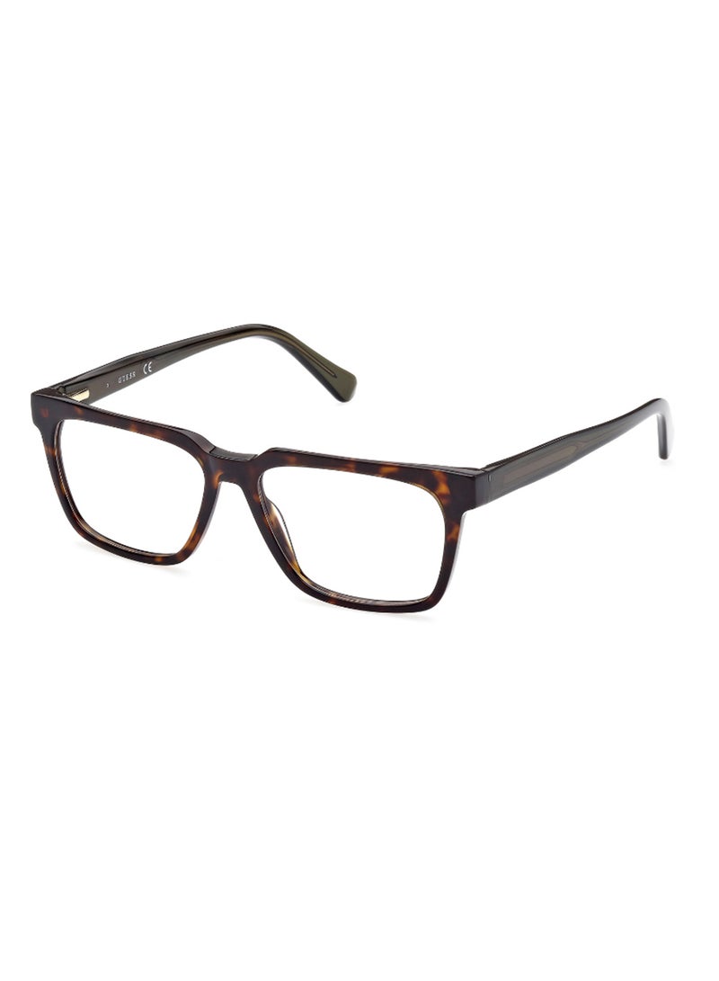 GUESS Men's Rectangular Shape Eyeglass Frames - GU5005905253 - Lens Size: 53 Mm - Dark Havana - Image 1