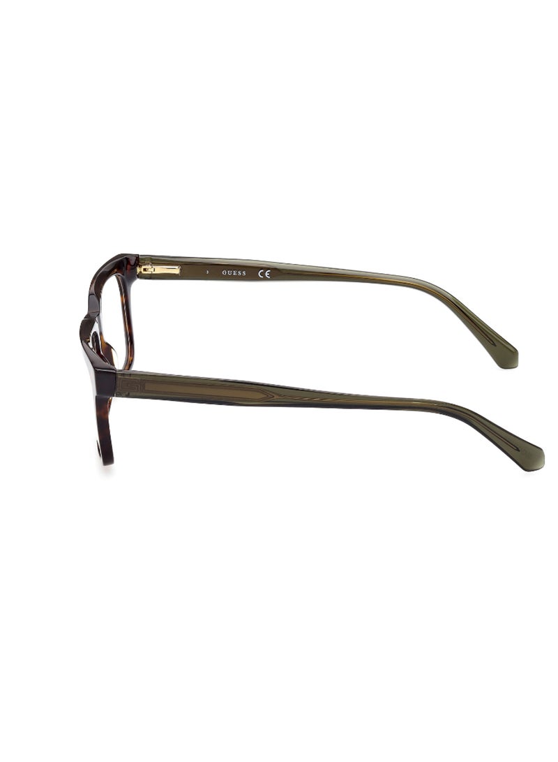 GUESS Men's Rectangular Shape Eyeglass Frames - GU5005905253 - Lens Size: 53 Mm - Dark Havana - Image 2