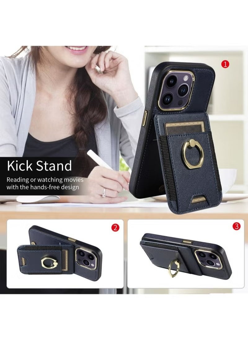 X-level - iPhone 15 Pro Max/iPhone 15 Ultra Case Wallet With Credit Card Cover With Flip Premium Leather Phone Ring Stand Holder Kickstand Heavy Duty Protective Cover Accessories Protection - Image 1