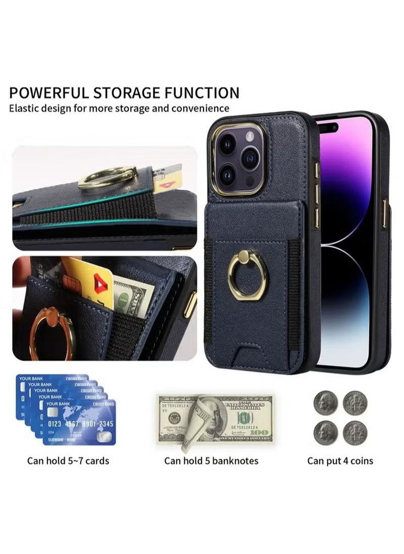 X-level - iPhone 15 Pro Max/iPhone 15 Ultra Case Wallet With Credit Card Cover With Flip Premium Leather Phone Ring Stand Holder Kickstand Heavy Duty Protective Cover Accessories Protection - Image 1