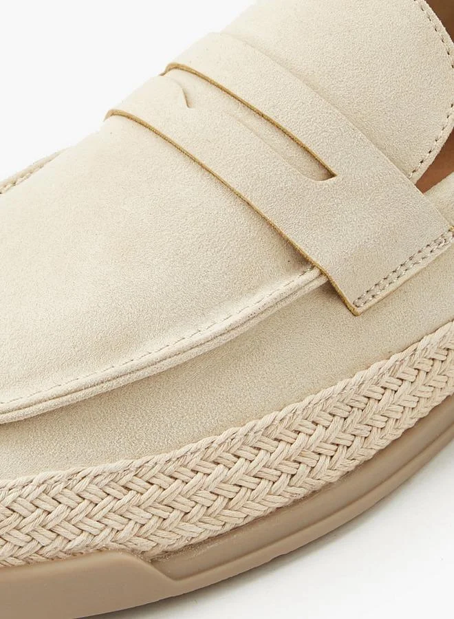 Peppermint BEIGE Men Textured Espadrilles Loafers for Men | Best Price UAE