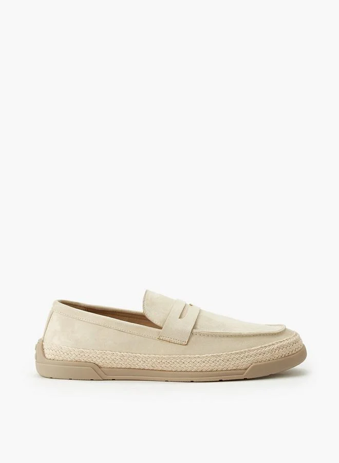 Peppermint BEIGE Men Textured Espadrilles Loafers for Men | Best Price UAE