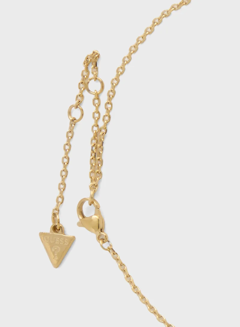 GUESS Pendent Drop Detail Long Necklace