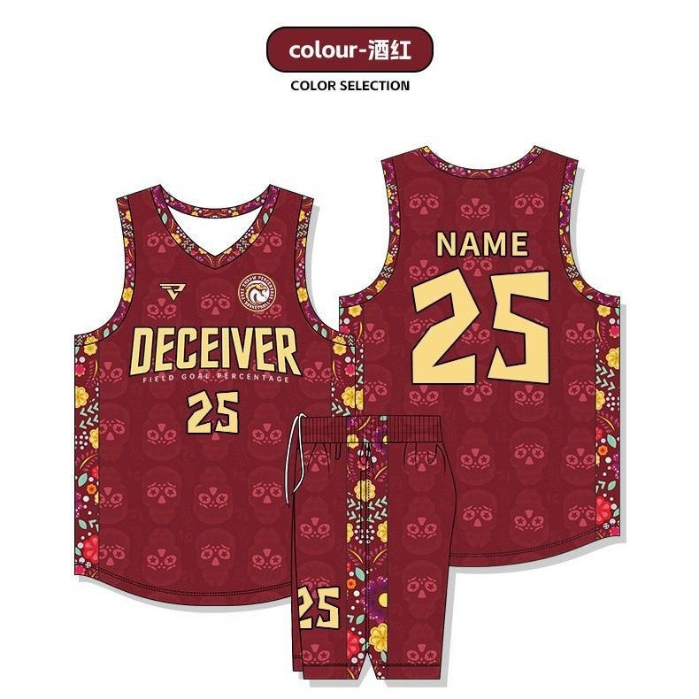 New American Basketball Uniform Set For Men And Women, Adult Village Ba Game Training Uniform, Vest, Basketball Team Quick-Drying Jersey - Image 3
