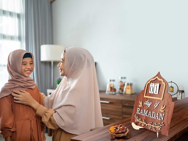 OLEEK Ramadan countdown calendar - Ramadan decorations for home 2025 - Ramadan calendar for kids - Ramadan gifts for kids - Ramadan table decor - Ramadan advent calendar - زينة رمضان كريم ديكور - Image 4