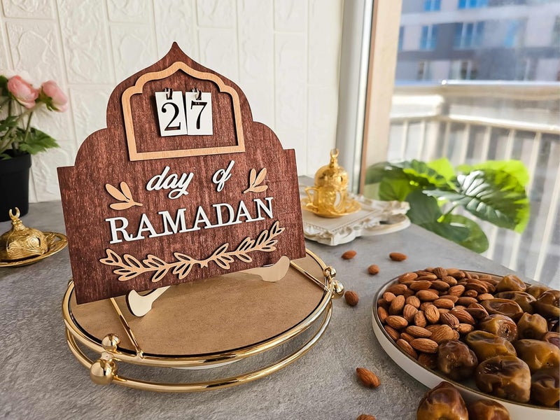 OLEEK Ramadan countdown calendar - Ramadan decorations for home 2025 - Ramadan calendar for kids - Ramadan gifts for kids - Ramadan table decor - Ramadan advent calendar - زينة رمضان كريم ديكور - Image 2