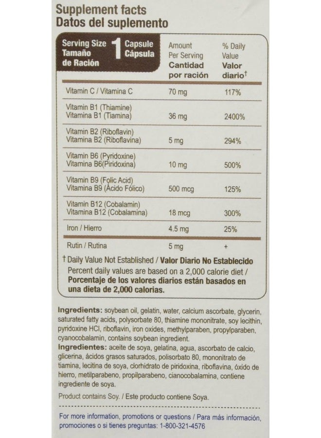 Bedoyecta Multivitamin Contains Iron, Folic Acid, Vitamin C, B1, B2, B9, and B12, 30 Count  - Image 2
