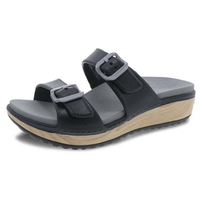 صندل دانسكو كاندي سليب أون القابل للتعديل للنساء خفيف الوزن ومت耐耐 وسهل التنظيف بتقنية قوس طبيعي لدعم إضافي أسود 11512 M US