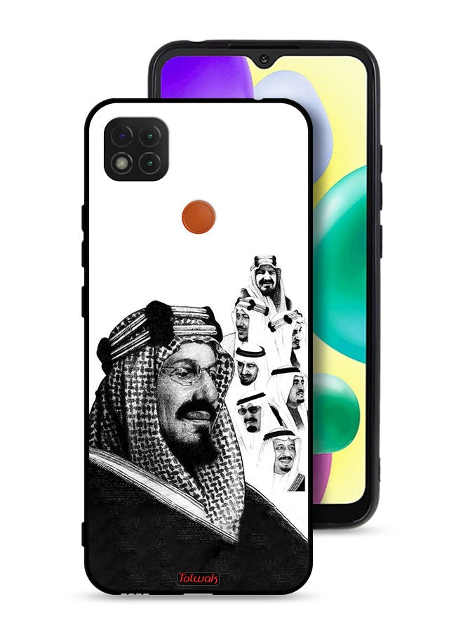 Tolwak Xiaomi Redmi 9C Protective Case Cover Kings Of Saudi Arabia BW Poster Art - Image 1