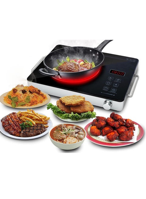 3500W Single Infrared Ceramic Hot Plate for Cooking, with Adjustable Temperature & Stay Cool Handles, Suitable for Office/Home/Camp Use, Compatible for All Cookwares