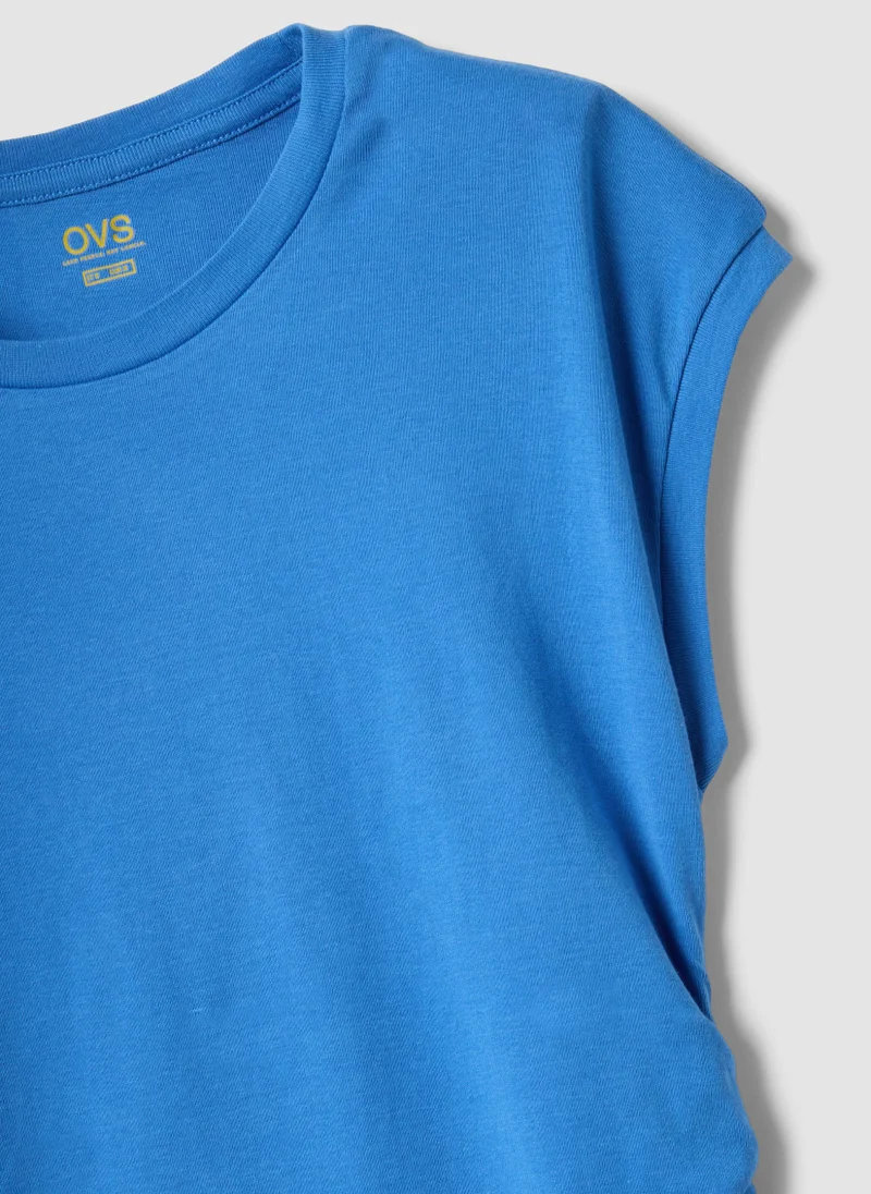 او في اس OVS Blue Pure Cotton Top