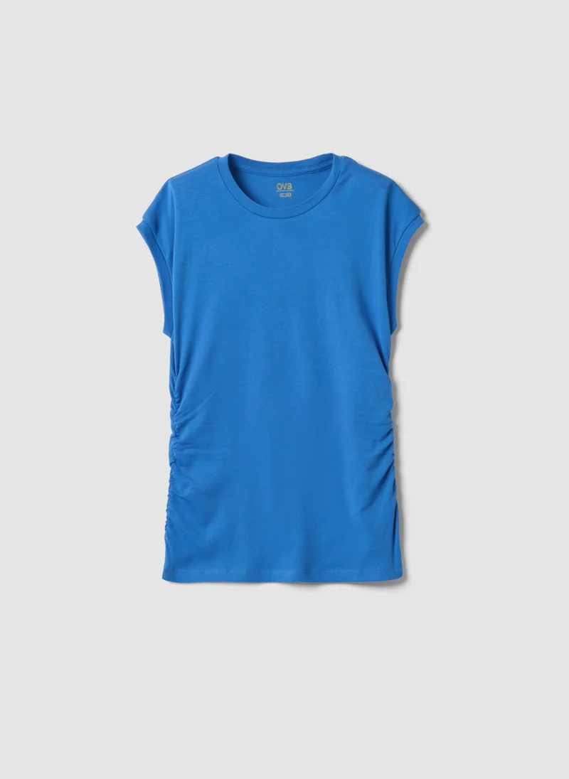 او في اس OVS Blue Pure Cotton Top