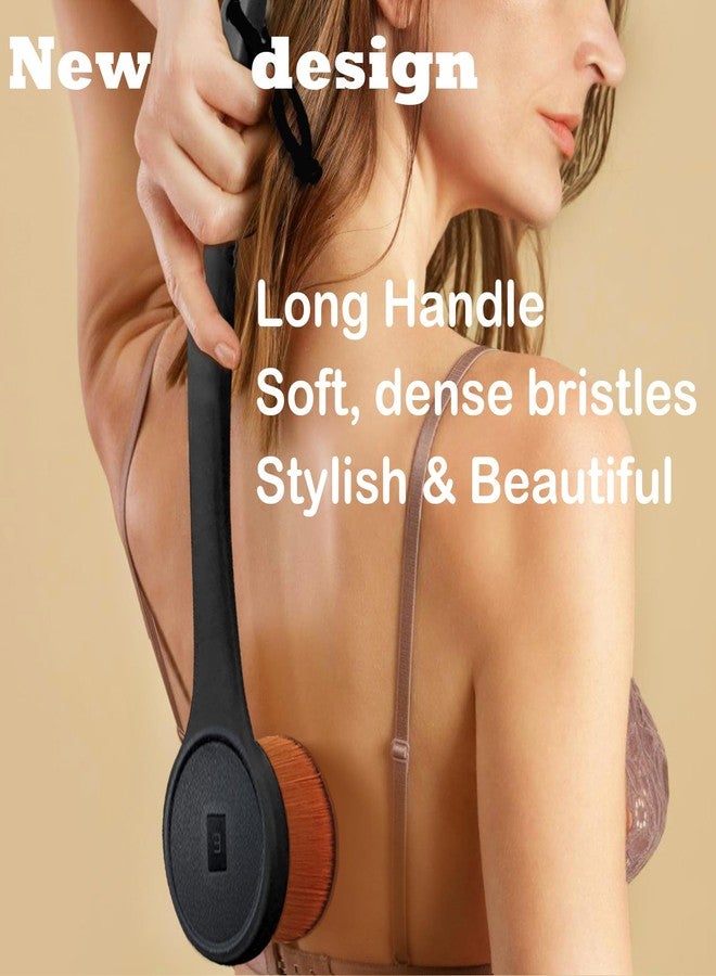 EOICCEOH Extra Large Body Makeup Brush For Self Tanner, Sunscreen, Self Tan Back Applicator, Wide-Headed Kabuki Brush for Even& Pretty Lotion Application. Bronzer Blend, Long-Handle Face Leg Brush- Black Set - Image 2