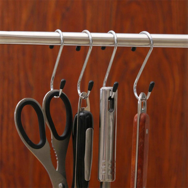 pepplo Heavy Duty S Hooks Stainless Steel S Shaped Hooks for Hanging Kitchenware Pan Pots Utensils Closet Clothes Bags Towels Plants Kitchen Hooks Hanger 3 inch20PCS - Image 3