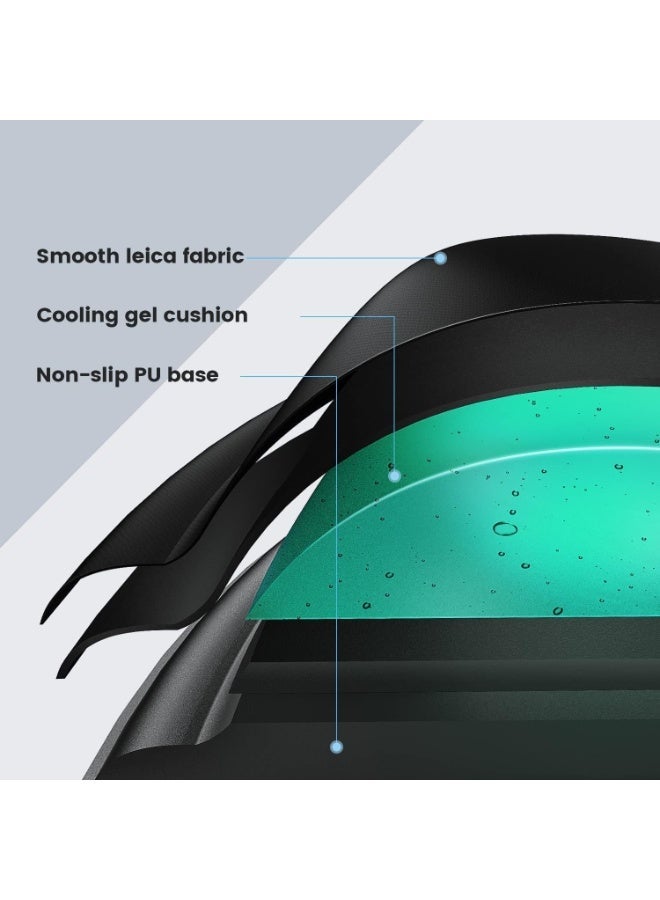 الوسادة الماوس إيرغونومية ، مع دعم راحة المعصم مريحة وتبريد هلام وقماش ليكرا ، قاعدة PU غير المنزلقة لتخفيف الألم من الكتابة السهلة ، ومتينة وقابلة للغسيل لسهولة التنظيف - Image 2