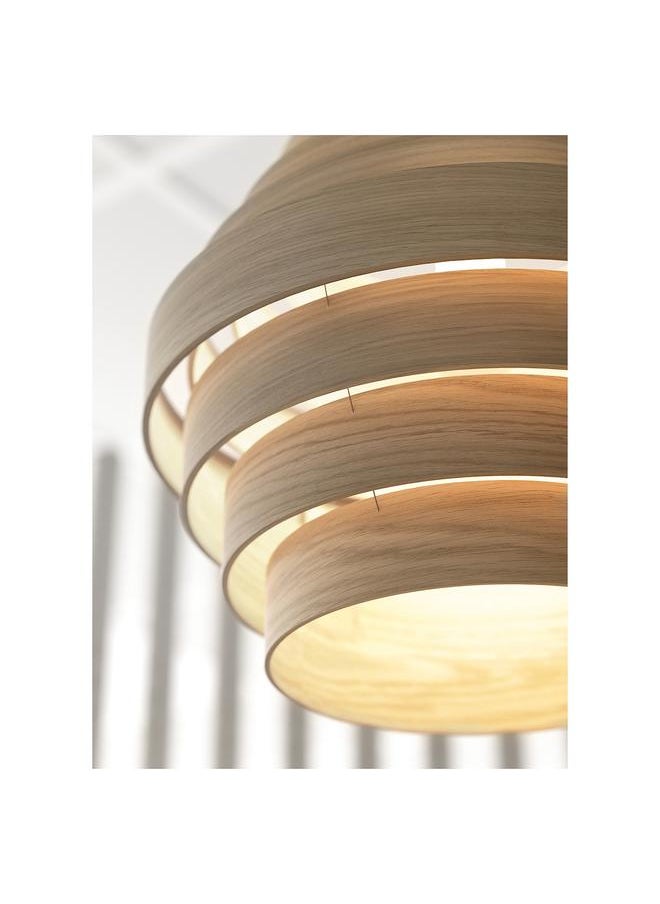 Zaboon Pendant lamp shade, white stained oak veneer, 40 cm  - Image 5