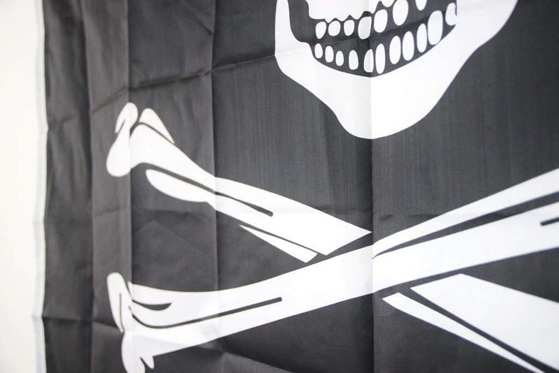Time Roaming 3x5 Ft Jolly Roger Pirate Polyester Flag with Brass Grommets (Dead Man's Chest + Skull and Crossbones) - Image 4
