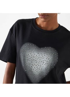 2Xtremz 2Xtremz Embellished Round Neck T-shirt with Short Sleeves  - Image 3