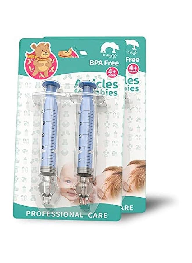 Generic Nasal Syringes for Baby ( Blue ) - 4PCS - Safe Silicon Baby Nasal Aspirator Qucik Syringe Nose Cleaner Rinsing Tool for Baby/Infant/Kid  - Image 1