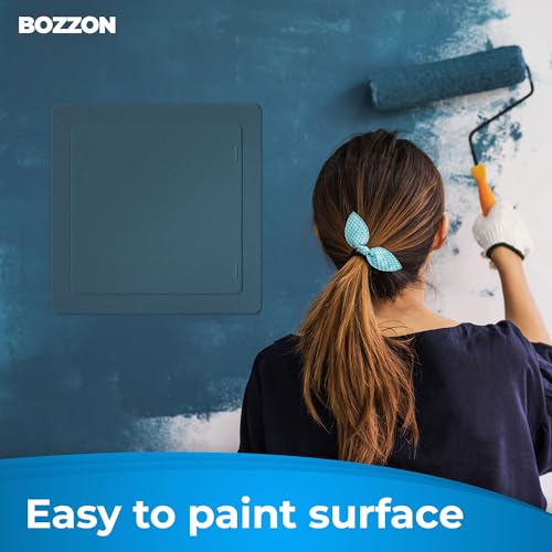 BOZZON Access Panel for Drywall - 12 x 12 inch - Push to Open Latch - Wall Hole Cover - Access Door - Plumbing - Heavy Durable Plastic White - Image 5