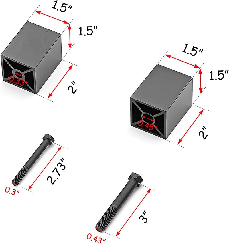 WSays Front Seat 2'' Riser Lift Kit Compatible with Jeep Wrangler TJ 1997-2006 - Image 2