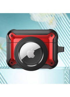 For Apple Headset Airpods Pro/3rd Generation Protective Case Airpods + Airtag Protective Case Integrated-Color:Red-Applicable Model:Airpods Pro