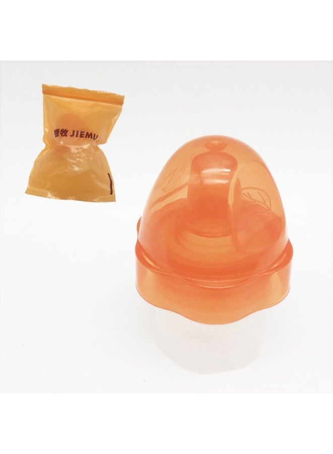 2023 Style Bottle Cap Converter Leak-proof Children's Drink Straw Cap Baby Anti-choking Sippy Cup-Color:Jiemu Conversion Cover-Orange-Specifications:1 - Image 1