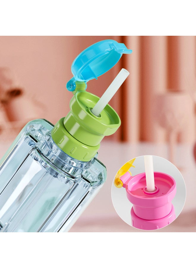 2023 Style Bottle Cap Converter Leak-proof Children's Drink Straw Cap Baby Anti-choking Sippy Cup-Color:Jiemu Conversion Cover-Orange-Specifications:1 - Image 4