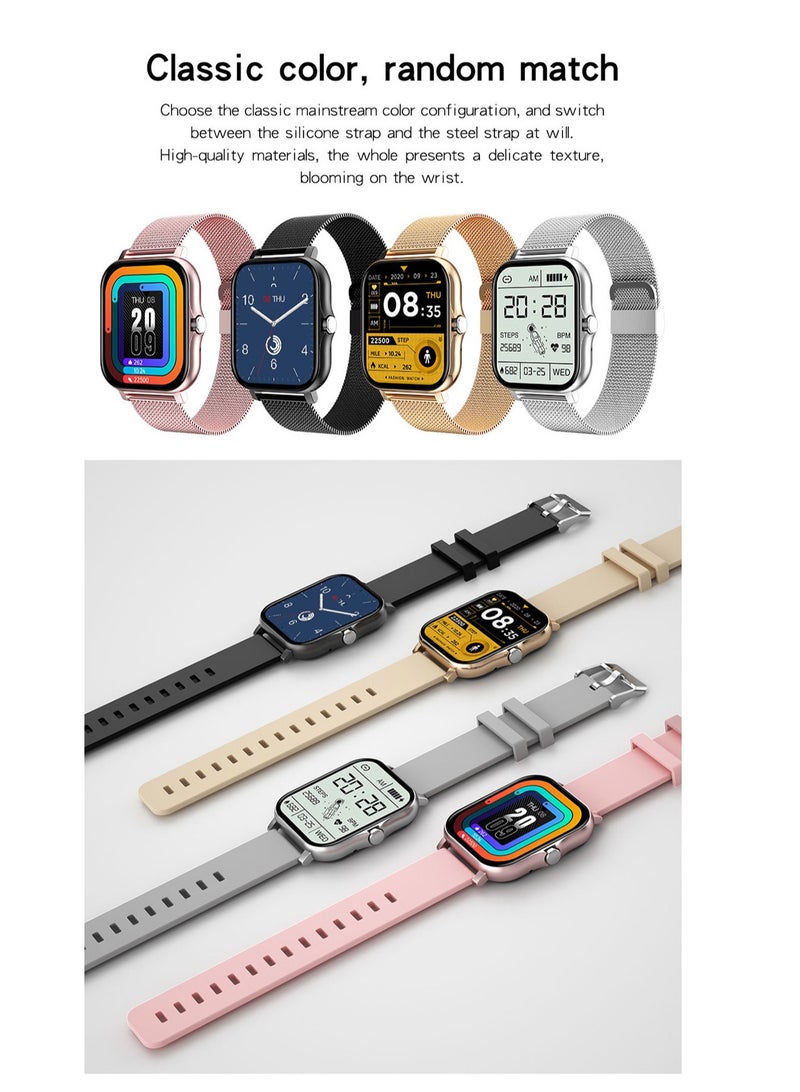 Smart Watch HD Full Touch Screen With Bluetooth Calling And Heart Rate Monitor Sport Digital, Smartwatch For Women Men Fitness Tracker Sleep Monitor Pedometer, Black - Image 2