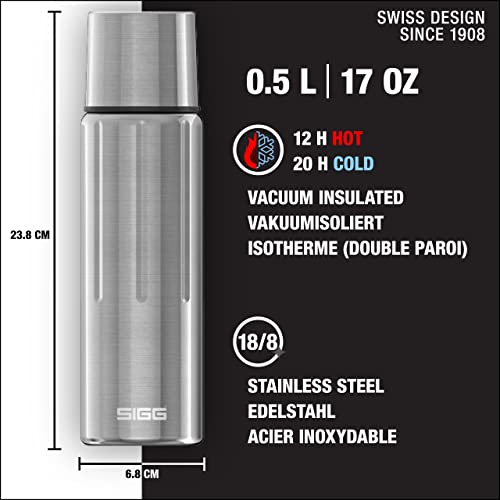 SIGG Selenite Insulated Water Bottle Thermo Flask Gemstone with Cup Leakproof Lightweight BPA Free 188 Stainless Steel 17 Oz - Image 3