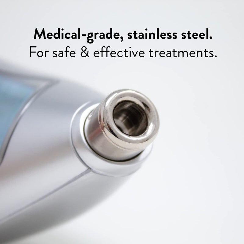 Microderm GLO رؤوس الميكرو ديرم جلو الماسية المميزة من ميكرو ديرم جلو - ملحقات من الفولاذ المقاوم للصدأ بدرجة طبية، تقنية Safe3D الحاصلة على براءة اختراع، آمنة لجميع أنواع البشرة. (تدليك) - Image 4