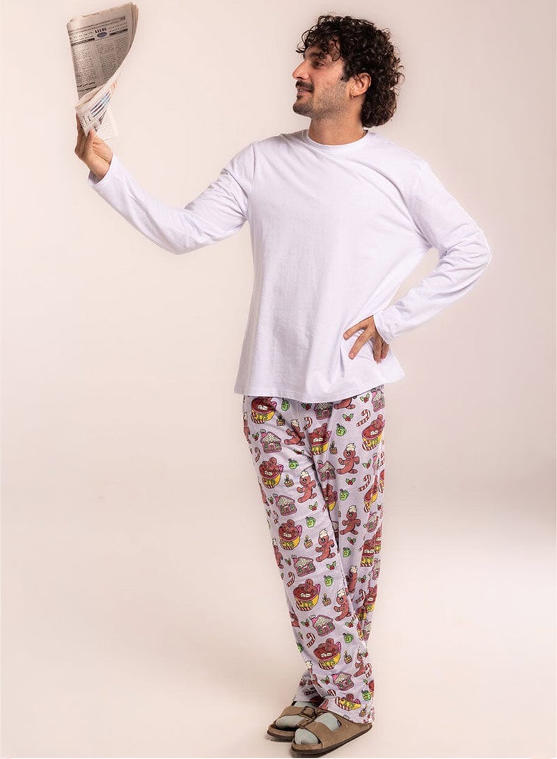 In Your Shoe Snowy Day Fluffy Pyjama Pants - Image 1